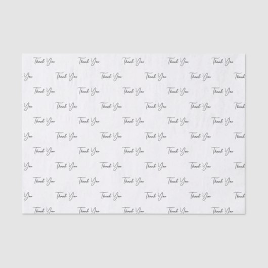 Benutzerdefiniertes Textmuster Vielen Dank Seidenpapier (Vorderseite)