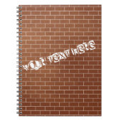 Benutzerdefiniertes TextNotebook mit Ziegelwand Notizblock (Vorderseite)