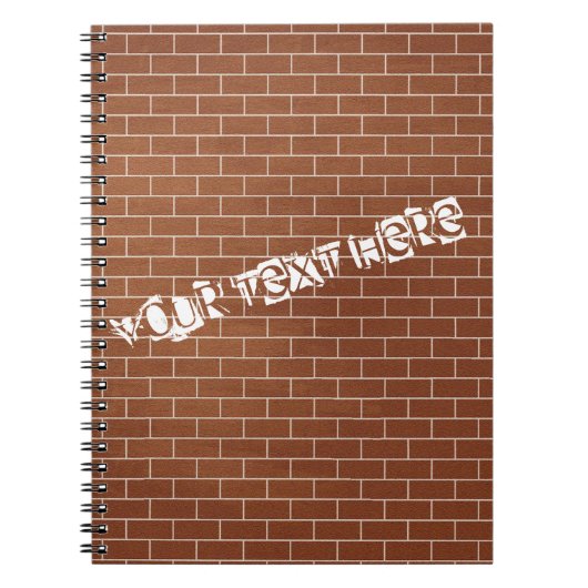 Benutzerdefiniertes TextNotebook mit Ziegelwand Notizblock (Vorderseite)