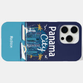 Benutzerdefiniertes Textpanama Stadt Case-Mate iPhone Hülle (Rückseite (Horizontal))