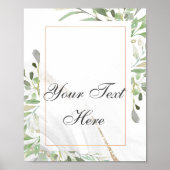 Benutzerdefiniertes Textposter mit Wasserfarbe Poster (Vorne)