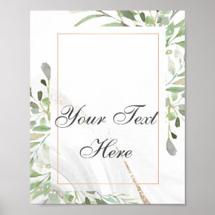 Benutzerdefiniertes Textposter mit Wasserfarbe Poster