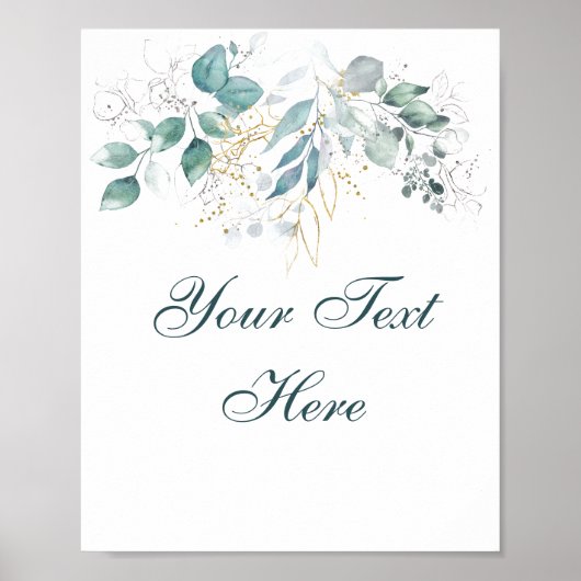 Benutzerdefiniertes Textposter Poster (Vorne)