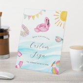 Benutzerdefiniertes Textsignieren für das Pool-Par Sockelschild (In SItu)