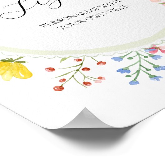 Benutzerdefiniertes Textsignieren für das Tee-Part Poster (Ecke)