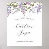 Benutzerdefiniertes Textsignieren für Lavendel- un Poster (Vorne)