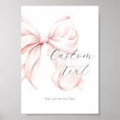 Benutzerdefiniertes Texttabelle Zeichen mit rosa R Poster (Vorne)