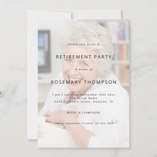 Benutzerdefiniertes Textüberlagerung für das Party Einladung (Vorderseite)