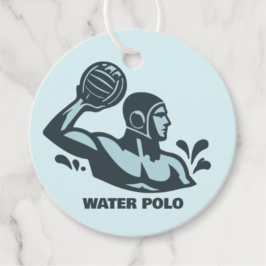 Benutzerdefiniertes Textwasserpolo Geschenkanhänger (Vorderseite)