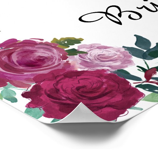 Benutzerdefiniertes Textzeichen | Aquarellfarben-R Poster (Ecke)