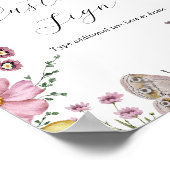 Benutzerdefiniertes Textzeichen für Boho-Wildblume Poster (Ecke)