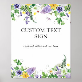 Benutzerdefiniertes Textzeichen für rustikale Klei Poster