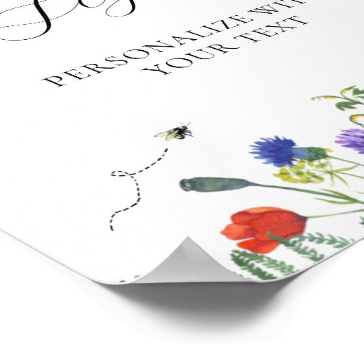 Benutzerdefiniertes Textzeichen für Wildblumen und Poster (Ecke)
