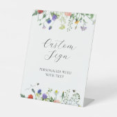 Benutzerdefiniertes Textzeichen für Wildblumen und Sockelschild (Vorderseite)