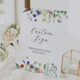 Benutzerdefiniertes Textzeichen für Wildblumen und Sockelschild