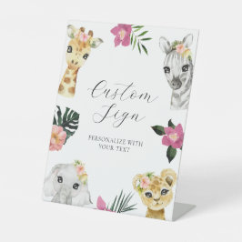 Benutzerdefiniertes Textzeichen "Wild One Pink Jun Sockelschild