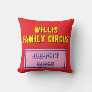 Benutzerdefiniertes Ticket-Throw-Pillow - Familien Kissen