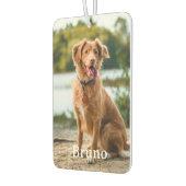 Benutzerdefiniertes Tier 2 Foto Name Hundeliebhabe Autolufterfrischer (Links)