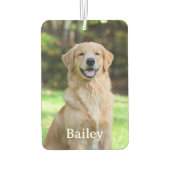 Benutzerdefiniertes Tier 2 Foto Name Hundeliebhabe Autolufterfrischer (Rückseite)