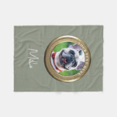 Benutzerdefiniertes Tier 2 Foto- und Textholzsorte Fleecedecke (Vorderseite (Horizontal))