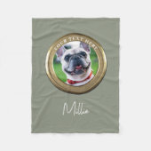 Benutzerdefiniertes Tier 2 Foto- und Textholzsorte Fleecedecke (Vorderseite)