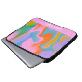 benutzerdefiniertes Tierzeichen moderne, farbenfro Laptopschutzhülle (Vorne Knopf)