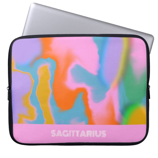 benutzerdefiniertes Tierzeichen moderne, farbenfro Laptopschutzhülle (Vorderseite)
