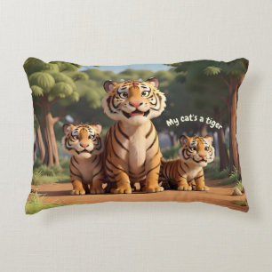 Benutzerdefiniertes Tiger Accent Throw Kissen für 