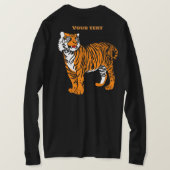 Benutzerdefiniertes Tigerdesign in Schwarz-Wildtie T-Shirt (Design Rückseite)