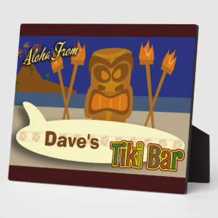 Benutzerdefiniertes Tiki-Bar-Schild Fotoplatte