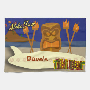 Benutzerdefiniertes Tiki-Bar-Schild Küchentuch