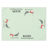 Benutzerdefiniertes Tischtuch mit Logo und Text Tischdecke (Vorderseite (Horizontal))