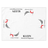 Benutzerdefiniertes Tischtuch mit Logo und Text Tischdecke (Vorderseite (Horizontal))