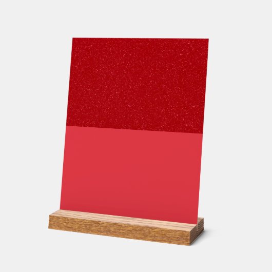 Benutzerdefiniertes Tomatenrotes Acrylschild – Obe (Winkel)