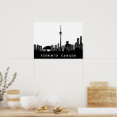 Benutzerdefiniertes Toronto-Silhouette-Poster Poster (Küche)
