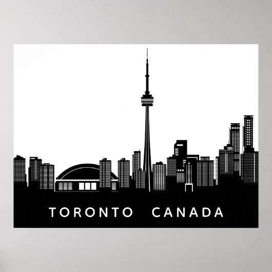Benutzerdefiniertes Toronto-Silhouette-Poster Poster (Vorne)