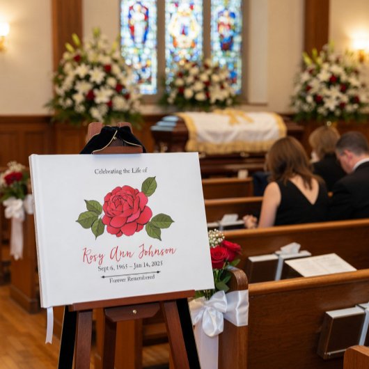 Benutzerdefiniertes Trauer-Gästebuch Gästebuch