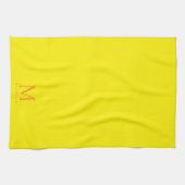 Benutzerdefiniertes Trend Monogramm Name Elegant H Geschirrtuch (Horizontal)