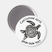 Benutzerdefiniertes Tribal Turtle Design Magnet (Vorderseite/Rückseite)