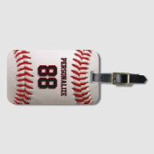 Benutzerdefiniertes Trikot Nummer & Name Baseballs Gepäckanhänger (Vorderseite (Horizontal))