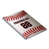 Benutzerdefiniertes Trikot Nummer & Name Baseballs Notizblock (Rechte Seite)