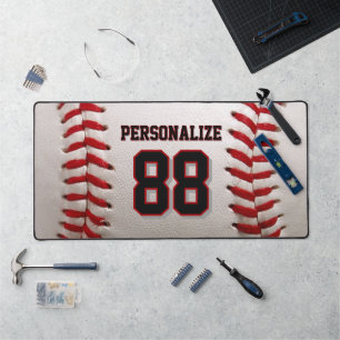 Benutzerdefiniertes Trikot Nummer & Name Baseballs Schreibtischunterlage