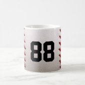 Benutzerdefiniertes Trikotnummer-Baseballspieler-D Kaffeetasse (Mittel)