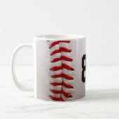 Benutzerdefiniertes Trikotnummer-Baseballspieler-D Kaffeetasse (Links)