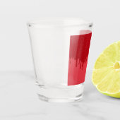 Benutzerdefiniertes tropfendes Tomatenrotes Shotgl Schnapsglas (Links)