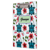 Benutzerdefiniertes tropisches Turtle-Cherry-Blume Klemmbrett (Links)