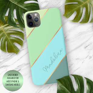 Benutzerdefiniertes Türkis-Aqua-Blau-Türkis-Mint-G iPhone 16 Pro Max Hülle