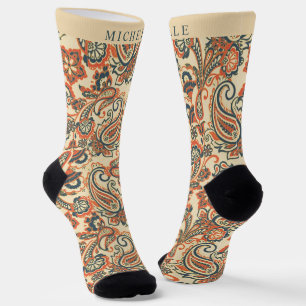 Benutzerdefiniertes Türkis Blau Pink Pfirsich Oran Socken