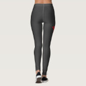 Benutzerdefiniertes Turndesign auf Grau Leggings (Rückseite)