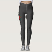 Benutzerdefiniertes Turndesign auf Grau Leggings (Vorderseite)